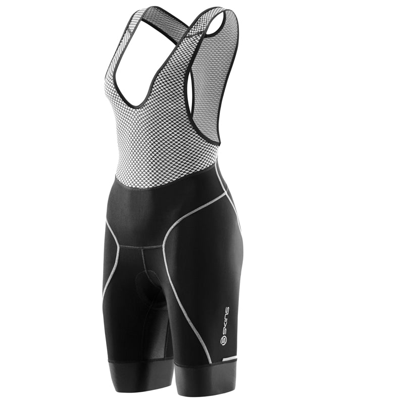 SKINS Womens Cycle Bib Shorts - Black – SKINS Compression NZ