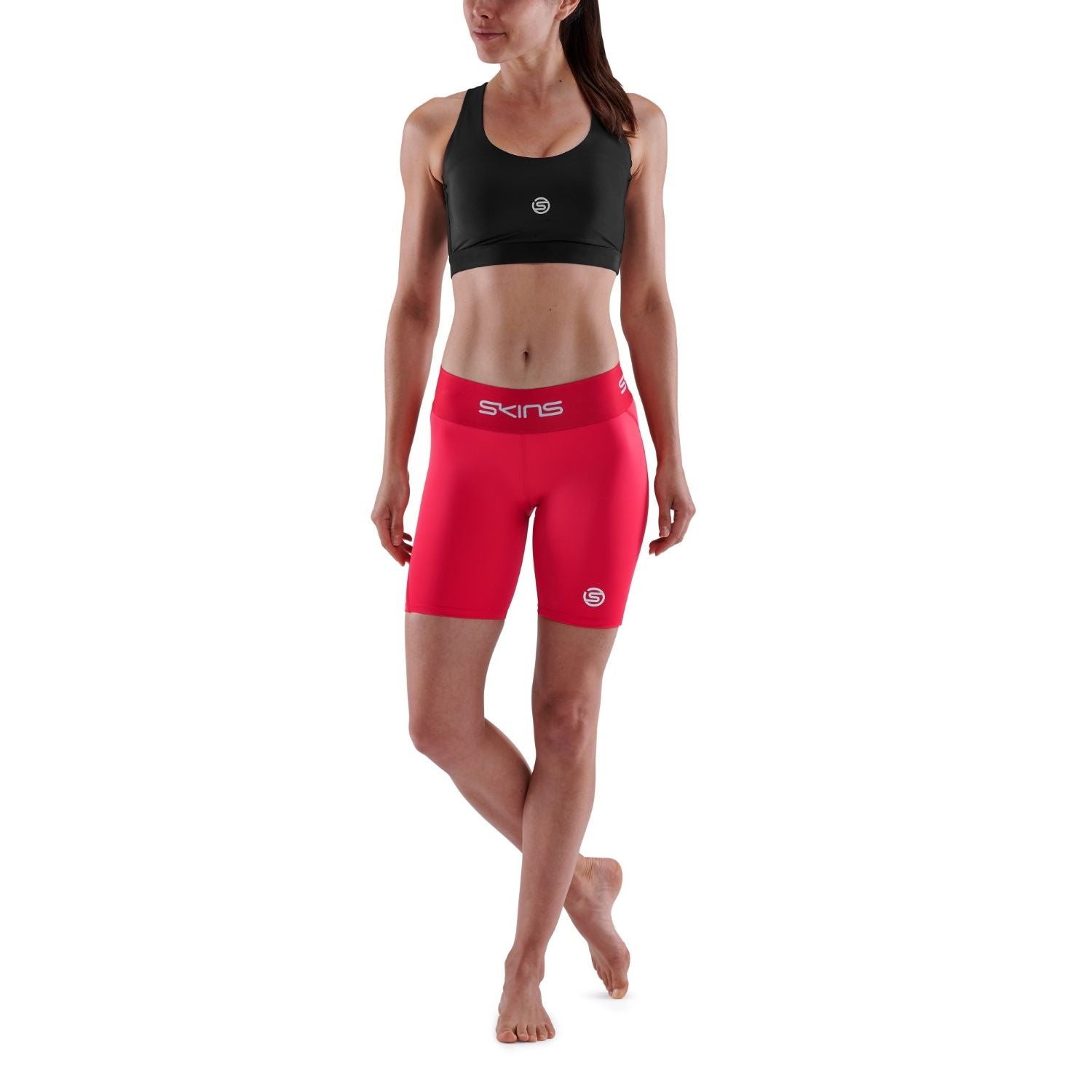 SKINS Women s Series 1 Half Tights Red