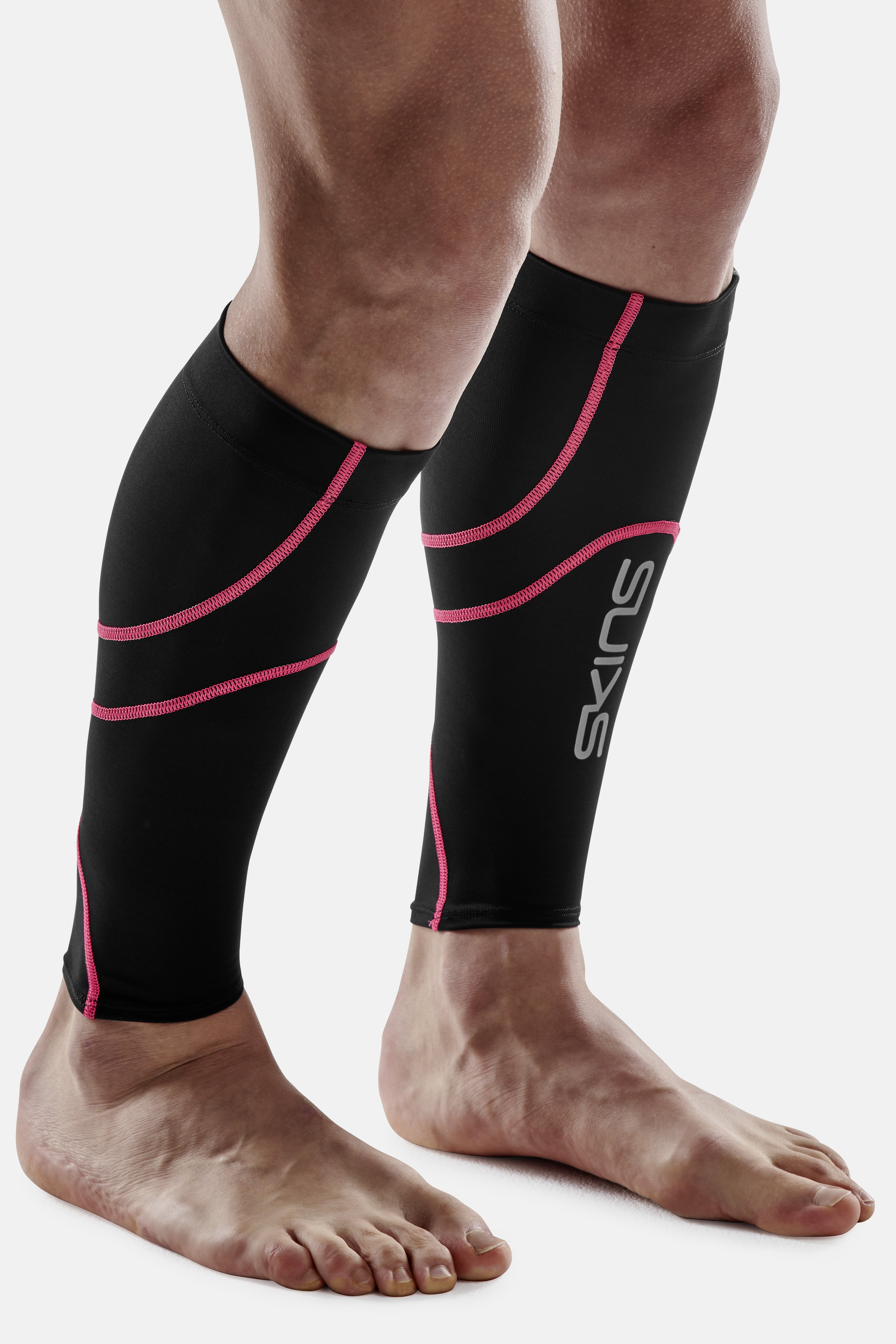 SKINS Unisex Series-3 MX Calf Tights - Black/Ruby – SKINS Compression NZ