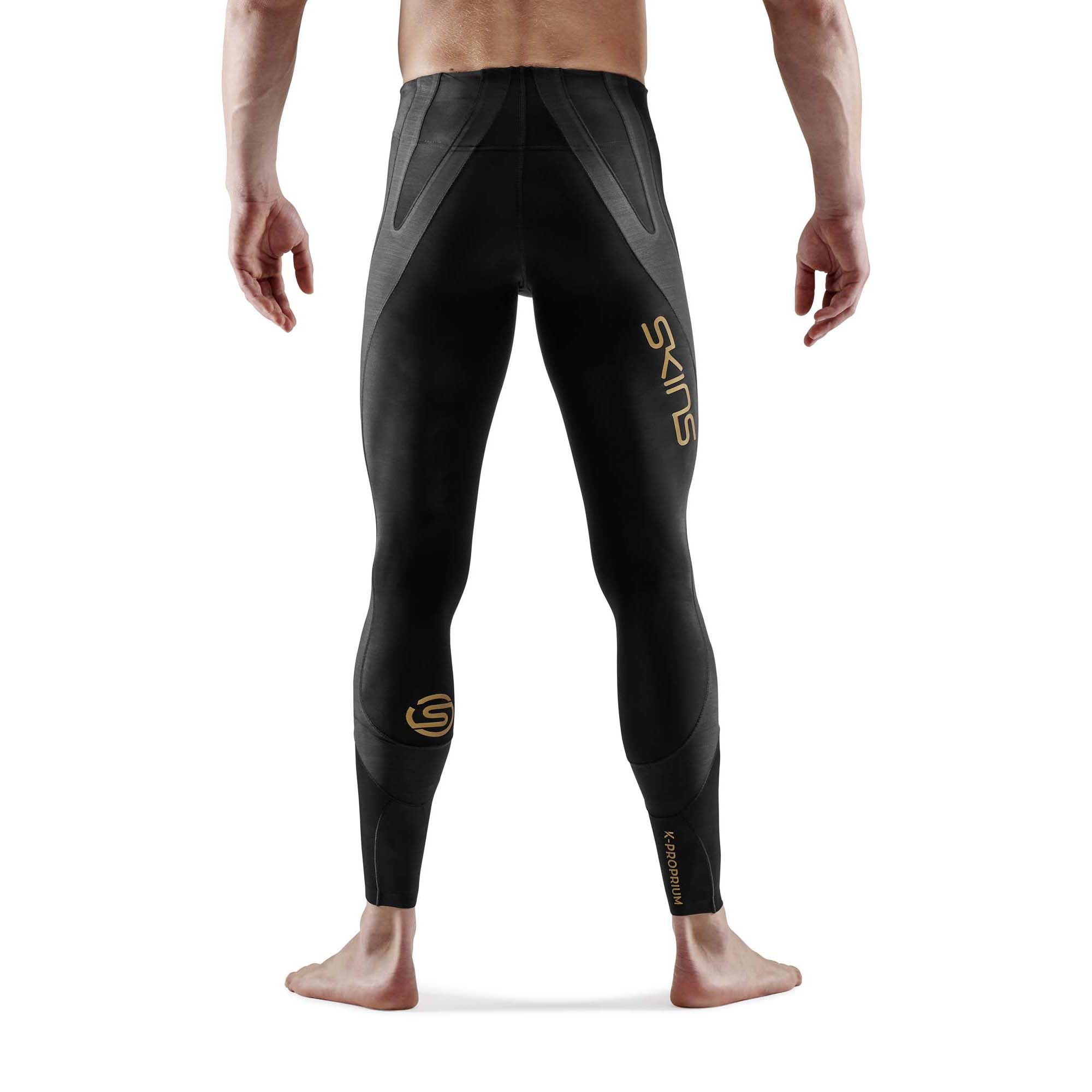 SKINS K-PROPRIUM Mサイズ ロングタイツ ブラック ゴールド SKINS Men's Series-5 K-Proprium Long Tights - Black – SKINS