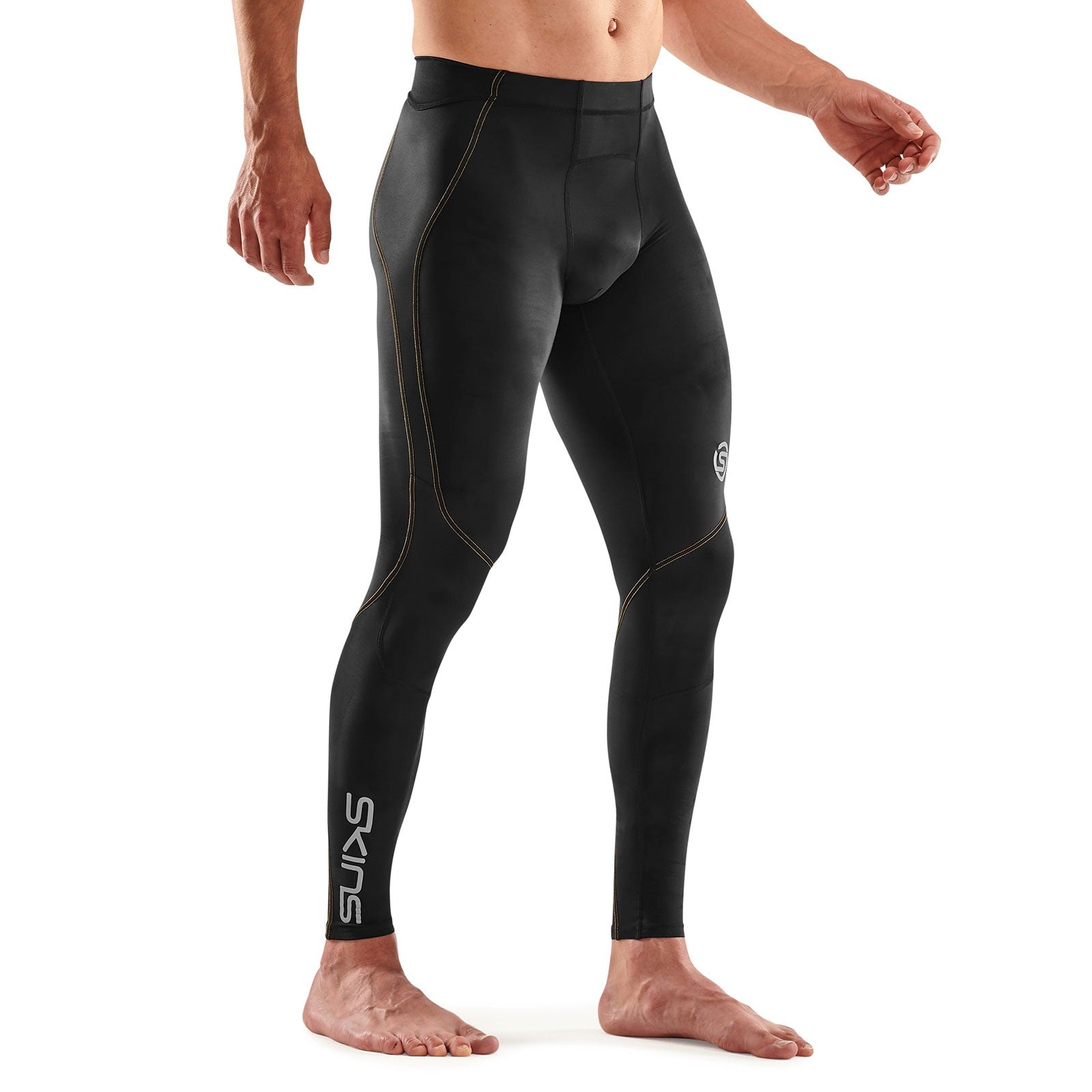 SKINS Men's 400 Long Tight Black/Yellow – SKINS Compression NZ