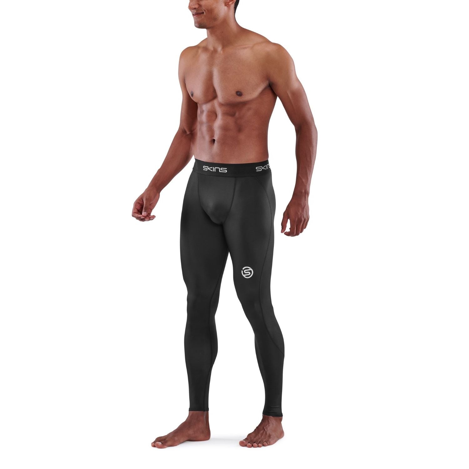 SKINS SERIES-1 MEN'S LONG TIGHTS BLACK - SKINS Compression USA